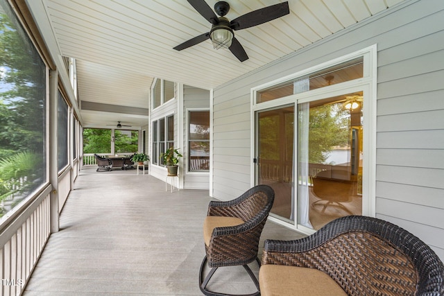 1221 Sagamore Dr, Louisburg, NC 27549 - sunroom with a ceiling fan