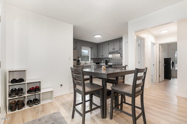 204 Valley Ct, Selma, NC 27576 - dining area with light wood-style flooring and baseboards