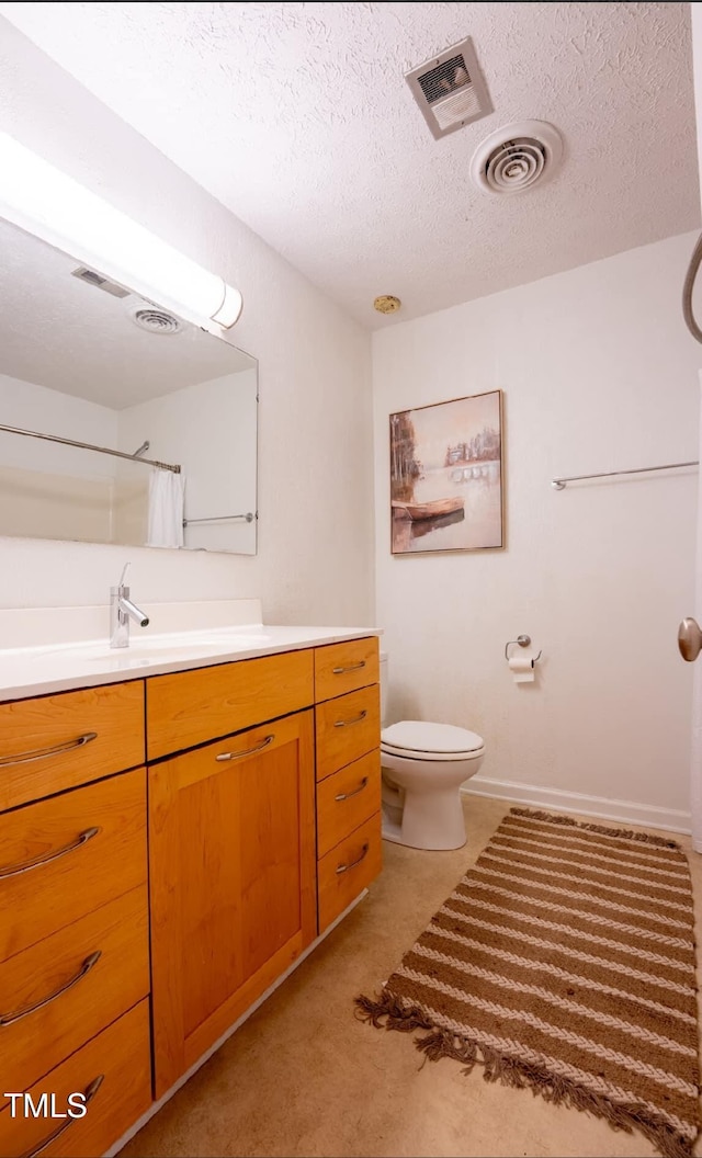 64 Robin Rd, Semora, NC 27343 - full bath with vanity, a textured ceiling, and a shower with shower curtain