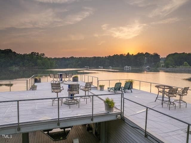 64 Robin Rd, Semora, NC 27343 - dock featuring a water view and a wooded view