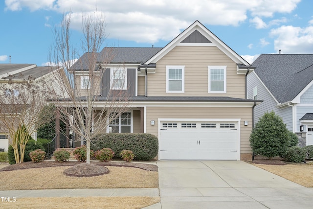 1985 Firenza Dr, Apex, NC 27502 - traditional-style house with concrete driveway and an attached garage
