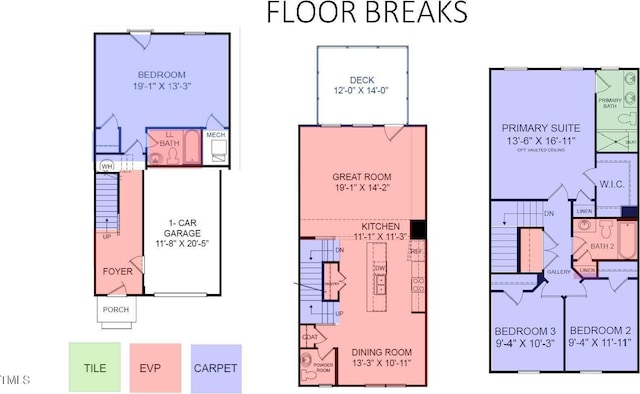 749 Parc Townes Dr Unit 33, Wendell, NC 27591 - view of property floor plan