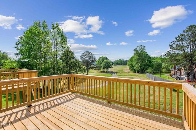 749 Parc Townes Dr Unit 33, Wendell, NC 27591 - deck featuring a lawn and view of wooded area