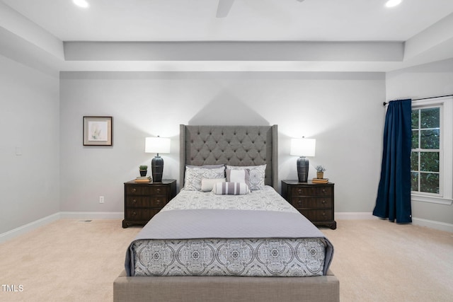 602 Preston Village Way, Cary, NC 27519 - carpeted bedroom with recessed lighting and a ceiling fan