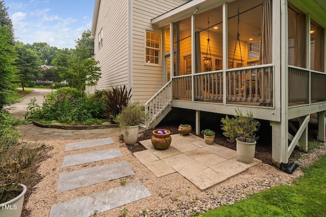 602 Preston Village Way, Cary, NC 27519 - view of patio featuring stairway