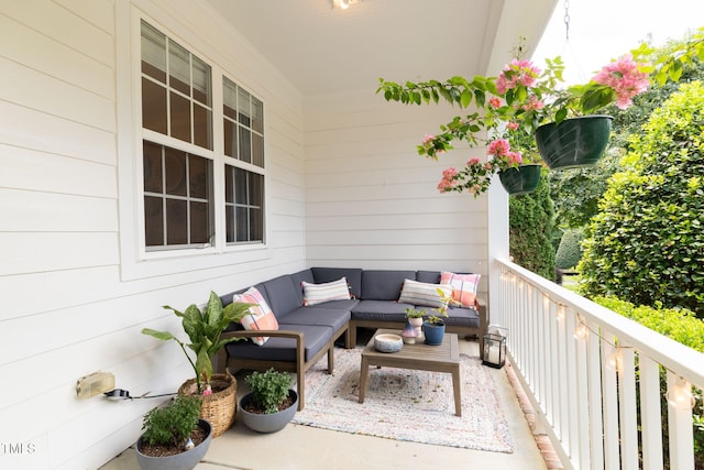 10906 Flower Bed Ct, Raleigh, NC 27614 - balcony featuring an outdoor living space