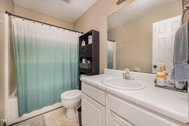1261 Grovewood Dr, Clayton, NC 27520 - full bath with vanity, shower / bath combo with shower curtain, and tile patterned flooring