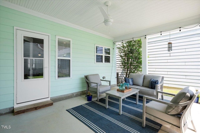 979 Branch Line Ln, Apex, NC 27502 - view of patio with ceiling fan and outdoor lounge area