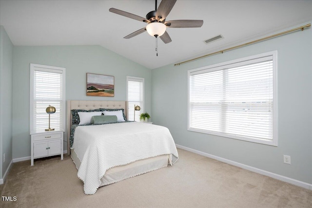 979 Branch Line Ln, Apex, NC 27502 - carpeted bedroom featuring vaulted ceiling and a ceiling fan
