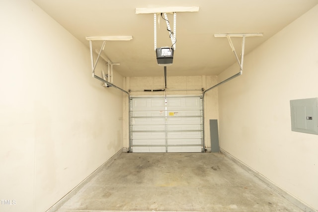 617 Woodson Dr, Clayton, NC 27527 - garage with electric panel and a garage door opener