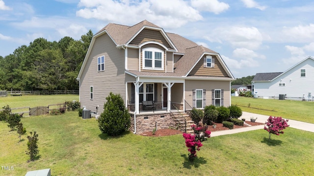 85 Twelve Oaks Dr, Willow Springs, NC 27592 - craftsman-style house with covered porch, roof with shingles, and stairs