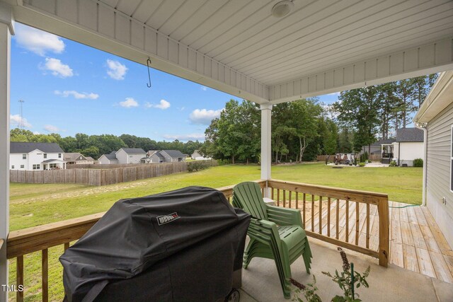 19 Linda Lou Ln Unit 19, Angier, NC 27501 - deck featuring grilling area and a residential view