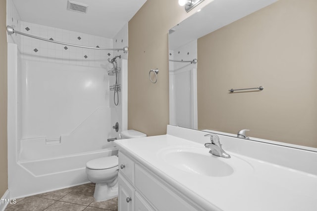 6965 Ogburn Farms Dr, Willow Springs, NC 27592 - full bath with vanity, shower / bathtub combination, and tile patterned flooring