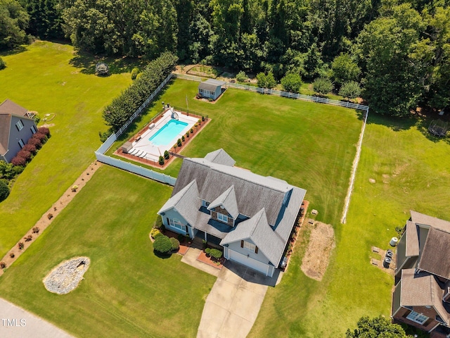 6965 Ogburn Farms Dr, Willow Springs, NC 27592 - aerial view of property and surrounding area with a pool