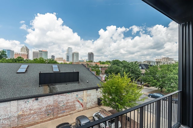 402 Chavis Way, Raleigh, NC 27601 - balcony featuring a view of skyline