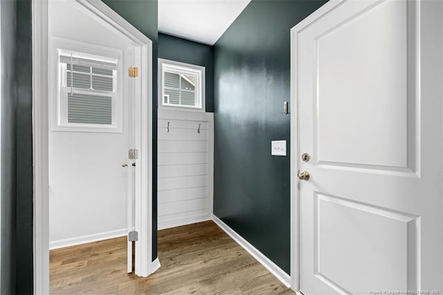 399 Springhaven Dr, Raeford, NC 28376 - entryway featuring baseboards and wood finished floors