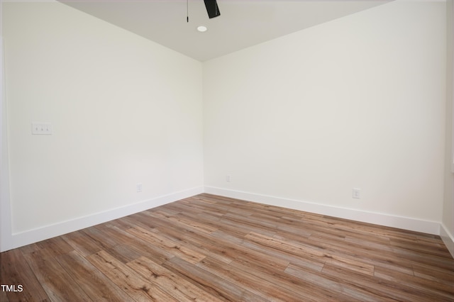 205 Gentry St, Roxboro, NC 27573 - unfurnished room with a ceiling fan and wood finished floors