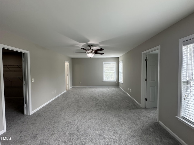 205 Bog Hill Ln, Cary, NC 27519 - carpeted spare room featuring a ceiling fan and baseboards