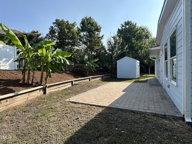 205 Bog Hill Ln, Cary, NC 27519 - view of yard featuring a shed and a patio