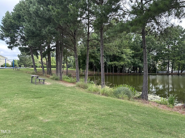 205 Bog Hill Ln, Cary, NC 27519 - view of home's community featuring a lawn and a water view