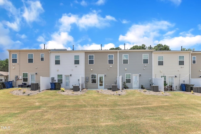 4949 Microcline Trl, Raleigh, NC 27610 - rear view of house with a yard