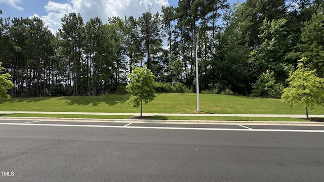 4949 Microcline Trl, Raleigh, NC 27610 - view of asphalt road featuring sidewalks and curbs
