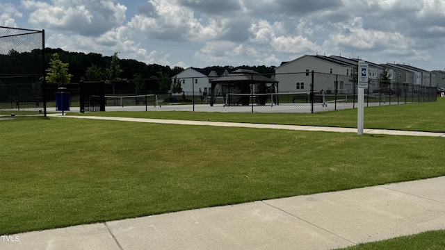 4949 Microcline Trl, Raleigh, NC 27610 - view of property's community featuring a tennis court, a gazebo, and a residential view