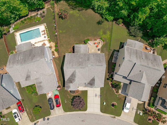 2716 Lake Waccamaw Trl, Apex, NC 27502 - aerial view of a pool