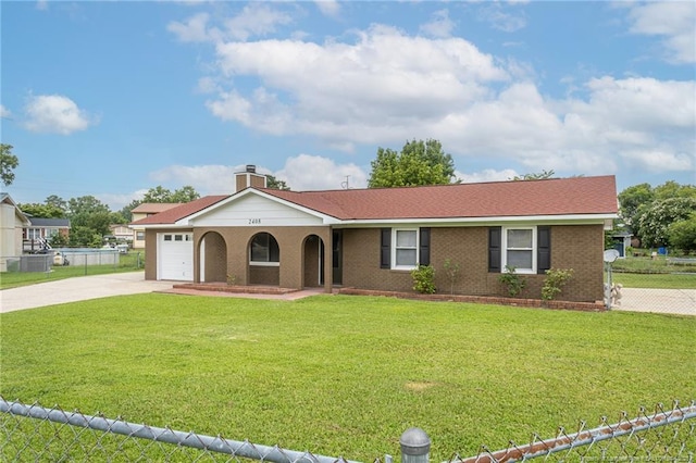 2408 Crabtree Ct, Fayetteville, NC 28304 - view of front of home featuring driveway, an attached garage, and brick siding