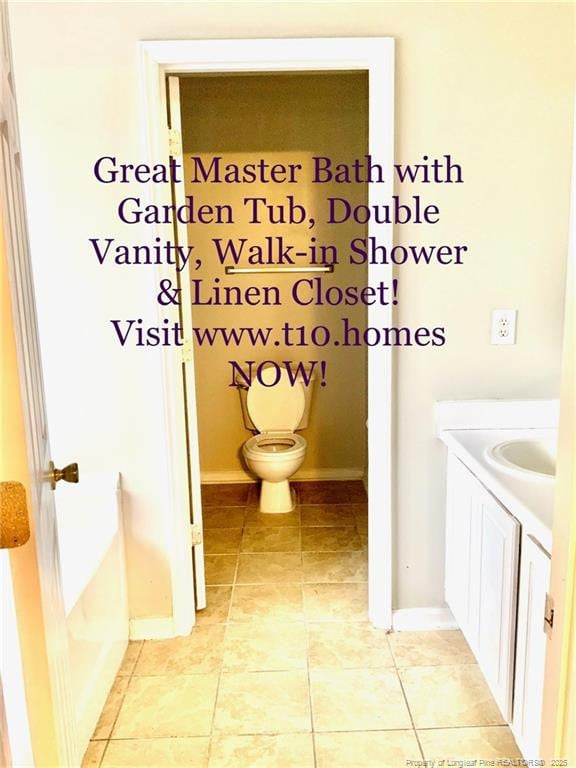 101 Horace Ct, Raeford, NC 28376 - bathroom with vanity and tile patterned flooring