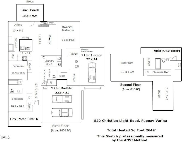 820 Christian Light Rd, Fuquay Varina, NC 27526 - view of property floor plan