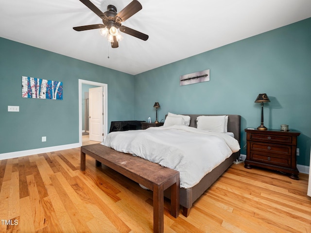 218 Inwood Forest Dr, Raleigh, NC 27603 - bedroom featuring light wood finished floors and a ceiling fan