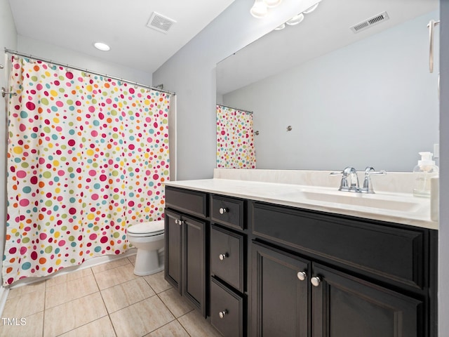 218 Inwood Forest Dr, Raleigh, NC 27603 - bathroom featuring vanity, tile patterned floors, and curtained shower