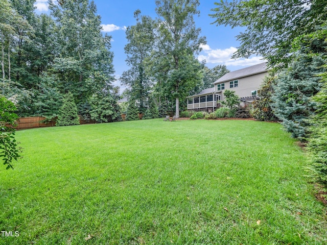 218 Inwood Forest Dr, Raleigh, NC 27603 - view of yard with a sunroom