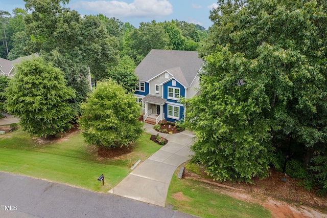 218 Inwood Forest Dr, Raleigh, NC 27603 - view of front of property with a front yard