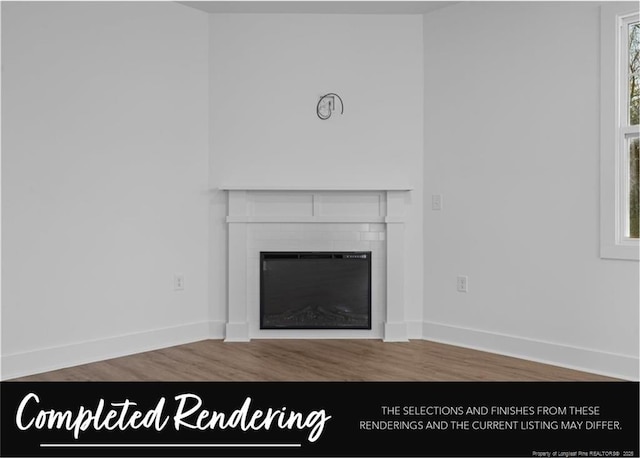 1006 E Prospect Ave, Raeford, NC 28376 - detailed view of wood finished floors and a fireplace