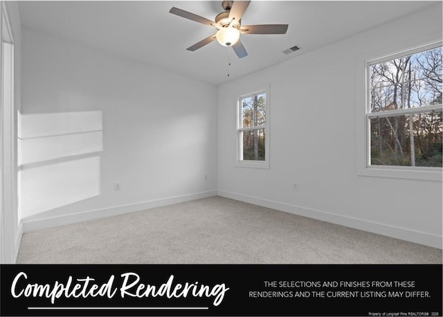 1006 E Prospect Ave, Raeford, NC 28376 - carpeted empty room featuring baseboards and ceiling fan