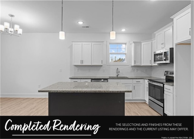 1006 E Prospect Ave, Raeford, NC 28376 - kitchen featuring stainless steel appliances, light wood-type flooring, white cabinetry, backsplash, and recessed lighting