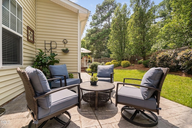 3806 Stoneybrook Dr, Durham, NC 27705 - view of patio featuring outdoor lounge area