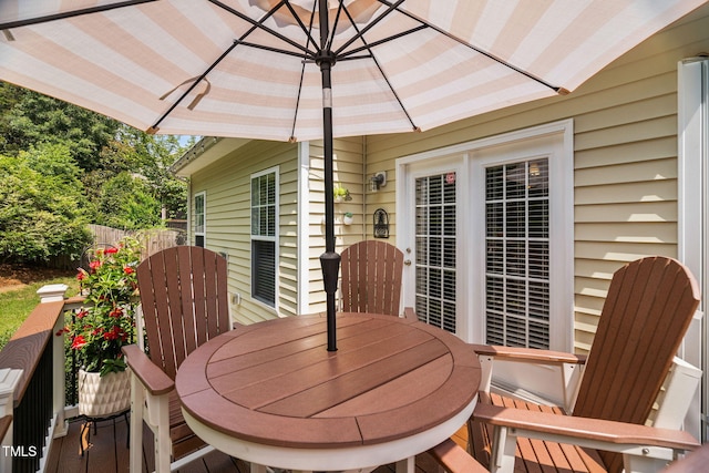 3806 Stoneybrook Dr, Durham, NC 27705 - deck featuring outdoor dining space