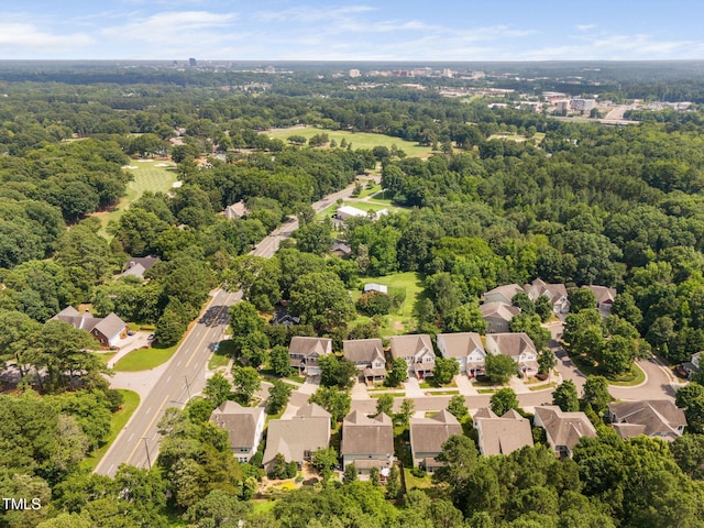 3806 Stoneybrook Dr, Durham, NC 27705 - aerial view of residential area featuring a heavily wooded area