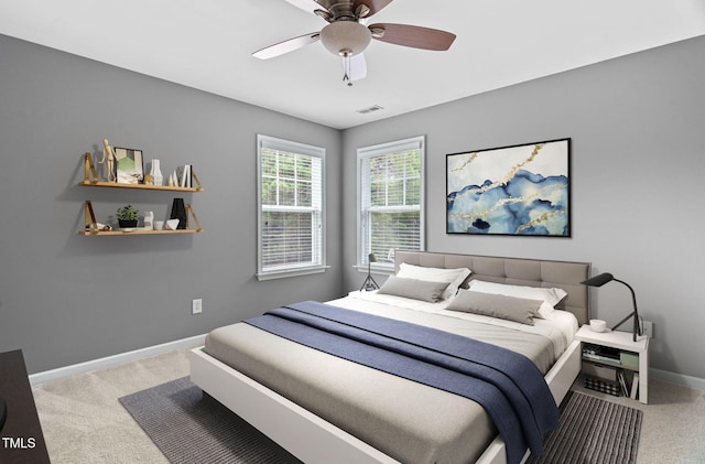 3806 Stoneybrook Dr, Durham, NC 27705 - bedroom featuring carpet and a ceiling fan