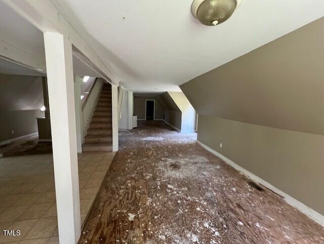162 Black Horse Ln, Kittrell, NC 27544 - bonus room featuring stairs and lofted ceiling