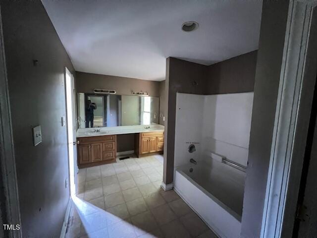 162 Black Horse Ln, Kittrell, NC 27544 - full bathroom featuring double vanity and  shower combination