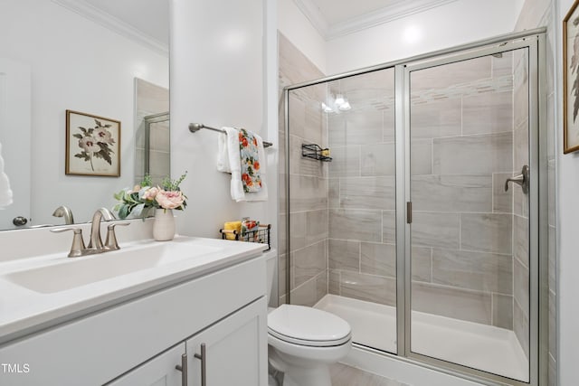 2013 Latham Oaks Ave, Wake Forest, NC 27587 - full bath with ornamental molding, vanity, and a stall shower