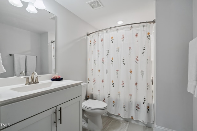 2013 Latham Oaks Ave, Wake Forest, NC 27587 - bathroom featuring vanity, curtained shower, and tile patterned flooring