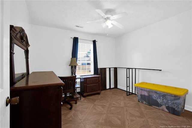 2140 Fargo Dr, Fayetteville, NC 28306 - office with ceiling fan and baseboards