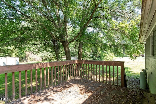 2474 Sumter Dr, Garner, NC 27529 - deck featuring a lawn