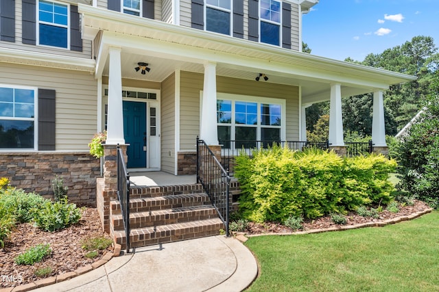 400 Swann Trl, Clayton, NC 27527 - property entrance featuring stone siding