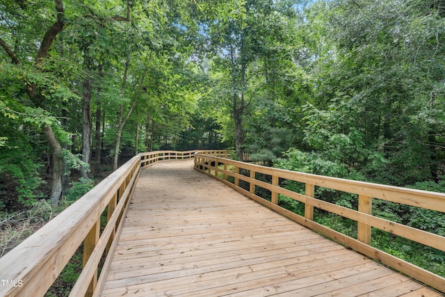 400 Swann Trl, Clayton, NC 27527 - wooden terrace with a view of trees